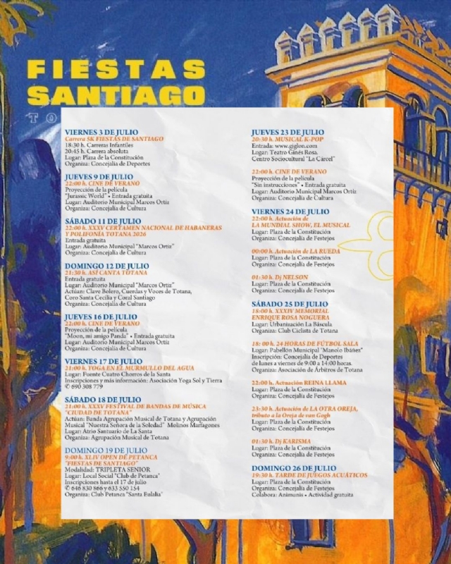 FIESTAS DE SANTIAGO. TOTANA 2026 - 1