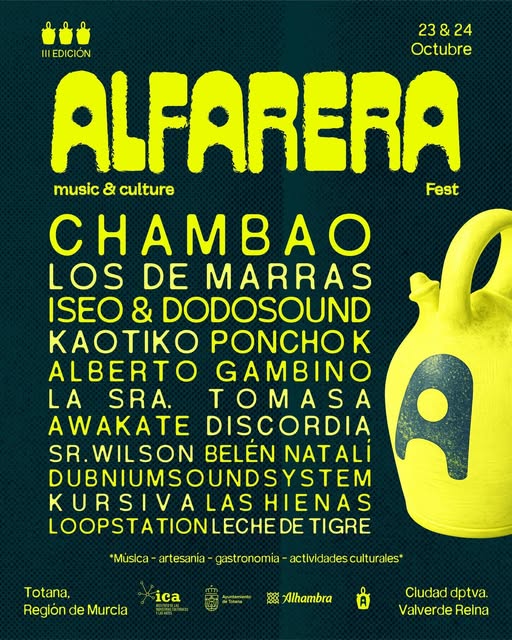 ALFARERA FEST 2026. 24 DE OCTUBRE - 1