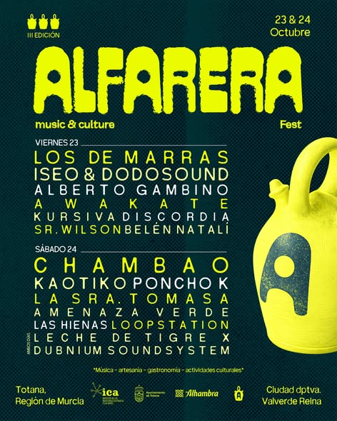 ALFARERA FEST 2026. 23 DE OCTUBRE - 1