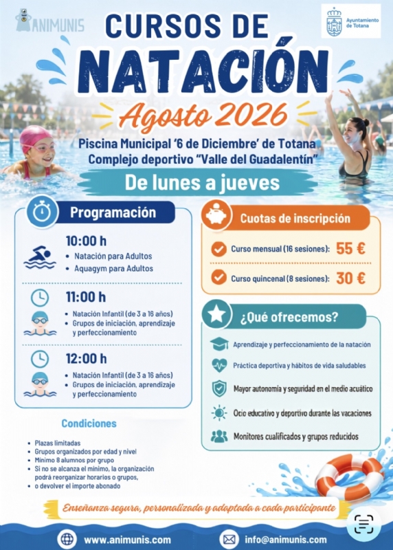 CURSOS DE NATACIÓN AGOSTO 2026. - 1