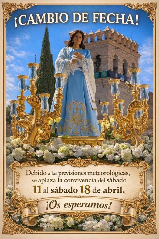 CAMBIO DE FECHA DE LA CONVIVENCIA DE LA HERMANDAD DE SANTA MARIA CLEOFÉ                                          - 1