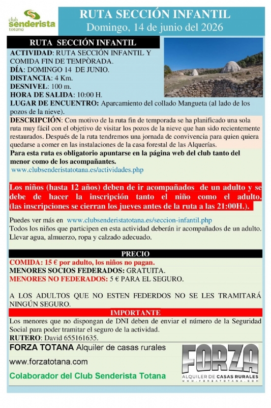 RUTA SECCIÓN INFANTIL. CLUB SENDERISTA DE TOTANA. COLLADO MANGUETA - 1