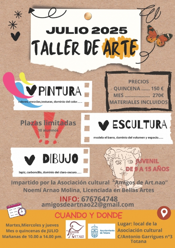 CURSO-TALLER DE VERANO DE ARTES PLÁSTICAS, PINTURA Y ESCULTURA - 1 CURSO-TALLER DE VERANO DE ARTES PLÁSTICAS, PINTURA Y ESCULTURA - 1