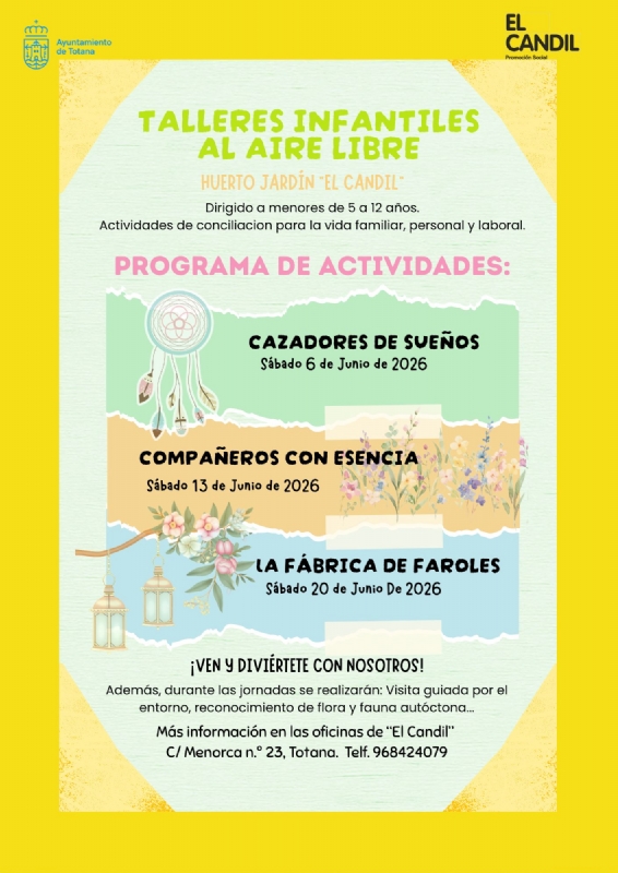 TALLERES INFANTILES AL AIRE LIBRE. COMPAÑEROS CON ESENCIA. - 1
