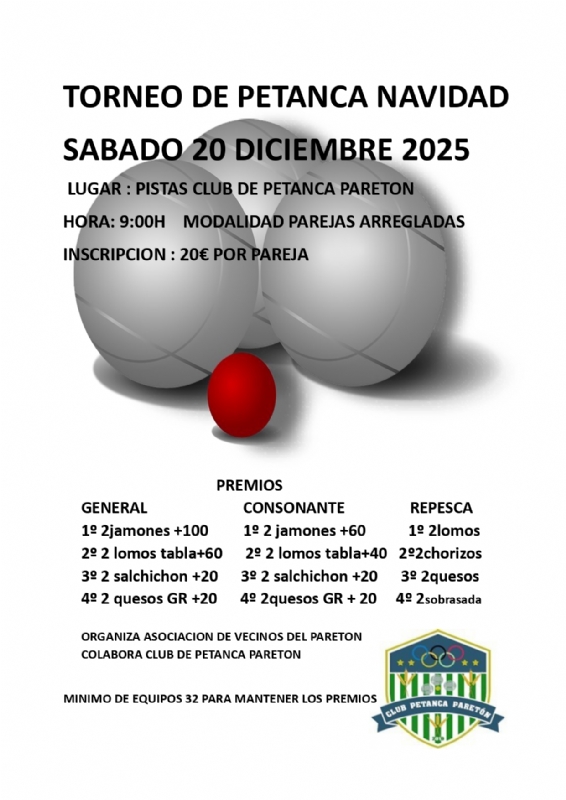 TORNEO DE PETANCA DE NAVIDAD  - 1