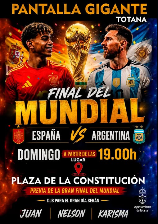 PANTALLA GIGANTE TOTANA PARA LA FINAL DEL MUNDIAL ESPAÑA- ARGENTINA - 1