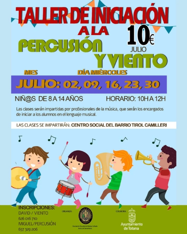 TALLER DE INICIACIÓN A LA PERCUSIÓN Y VIENTO - 1 TALLER DE INICIACIÓN A LA PERCUSIÓN Y VIENTO - 1