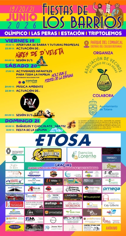 FIESTAS DE LOS BARRIOS OLÍMPICO, LAS PERAS, ESTACIÓN Y TRIPTOLEMOS - 1