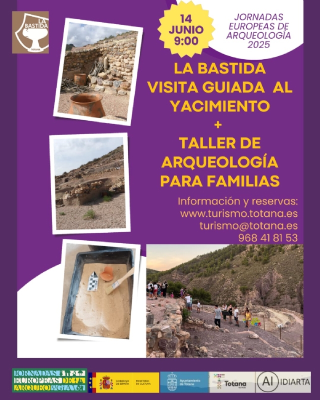 VISITA GUIADA AL YACIMIENTO ARGÁRICO DE LA BASTIDA , MÁS TALLER DE ARQUEOLOGÍA PARA FAMILIAS  - 1