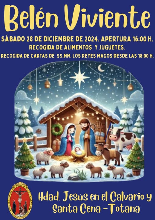 BELÉN VIVIENTE DE LA HERMANDAD DE JESÚS EN EL CALVARIO Y SANTA CENA - 1