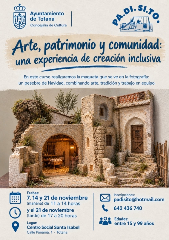 ARTE, PATRIMONIO Y COMUNIDAD. PA.DI.SI.TO. DÍA 21 DE NOVIEMBRE. (POR LA TARDE) - 1