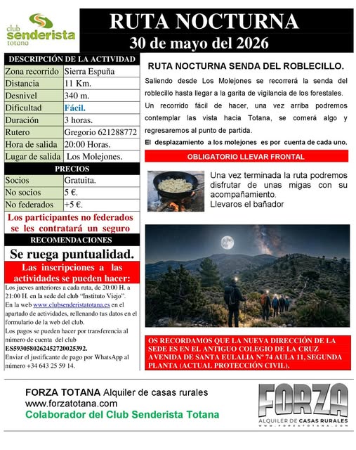 RUTA NOCTURNA DEL CLUB SENDERISTA - 1