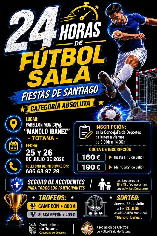 24 HORAS DE FÚTBOL SALA. FIESTAS DE SANTIAGO 2026 - 1