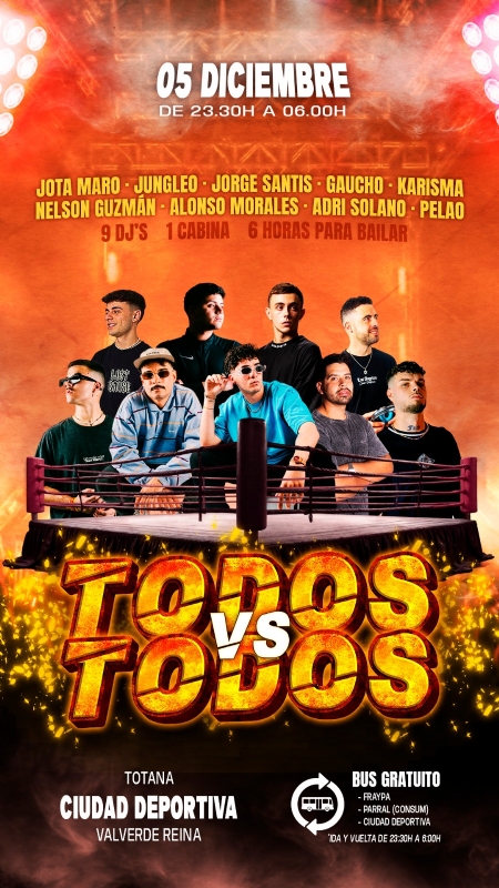 ACTUACIÓN DJS LOCALES ¨TODOS VS TODOS