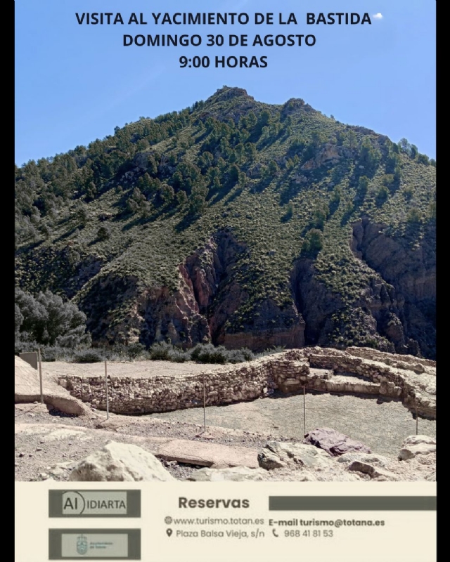 VISITA GUIADA  AL YACIMIENTO DE LA BASTIDA. 30 DE AGOSTO - 1