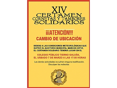 XIV CERTAMEN CORNETAS Y TAMBORES SOLIDARIOS