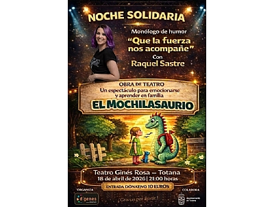 NOCHE SOLIDARIA  D,GENES , MONÓLOGO DE HUMOR