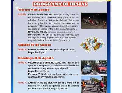 PROGRAMA FIESTAS PARETÓN Y CANTAREROS PROGRAMA FIESTAS PARETÓN Y CANTAREROS