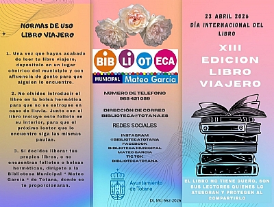 DÍA INTERNACIONAL DEL LIBRO. III EDICIÓN LIBRO VIAJERO DÍA INTERNACIONAL DEL LIBRO. III EDICIÓN LIBRO VIAJERO