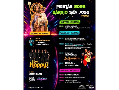 FIESTAS 2026 DEL BARRIO DE SAN JOSÉ EN TOTANA