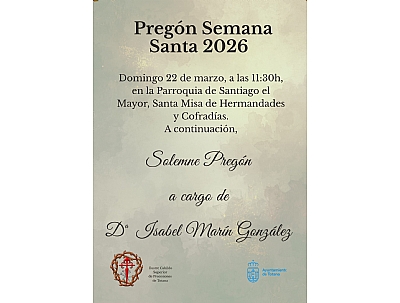 Pregón de la Semana Santa de Totana 2026. 