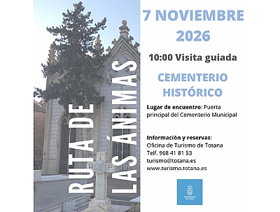 RUTA DE LAS ÁNIMAS. VISITA  GUIADA, CEMENTERIO HISTÓRICO 2026