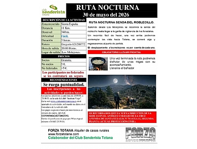 RUTA NOCTURNA DEL CLUB SENDERISTA
