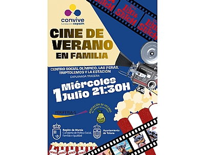 CINE DE VERANO EN FAMILIA .CENTRO SOCIOCULTURAL OLIMPICO, LAS PERAS, TRIPTOLEMOS Y LA ESTACIÓN CINE DE VERANO EN FAMILIA .CENTRO SOCIOCULTURAL OLIMPICO, LAS PERAS, TRIPTOLEMOS Y LA ESTACIÓN
