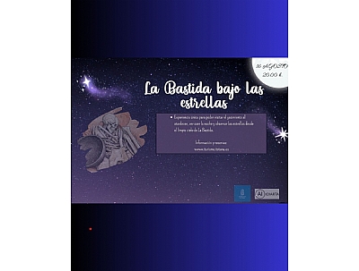 LA BASTIDA BAJO LAS ESTRELLAS. VISITA GUIADA. 16 DE AGOSTO