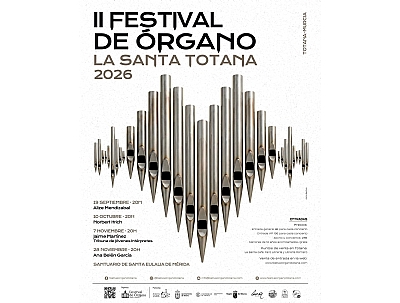 II FESTIVAL  DE ÓRGANO LA SANTA TOTANA  2026. 19 DE SEPTIEMBRE.